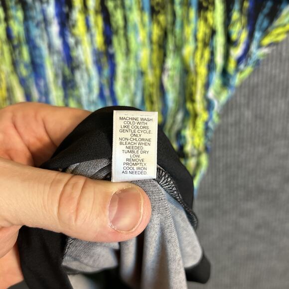 Cato Womens Shift Dress Size XL Abstract Short Sleeve Stretch Office Career - Picture 5 of 9